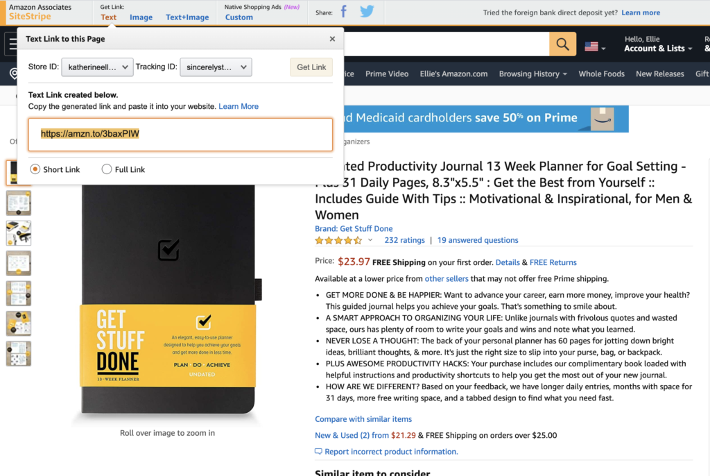 use Amazon's affiliate links to make money from your blog
