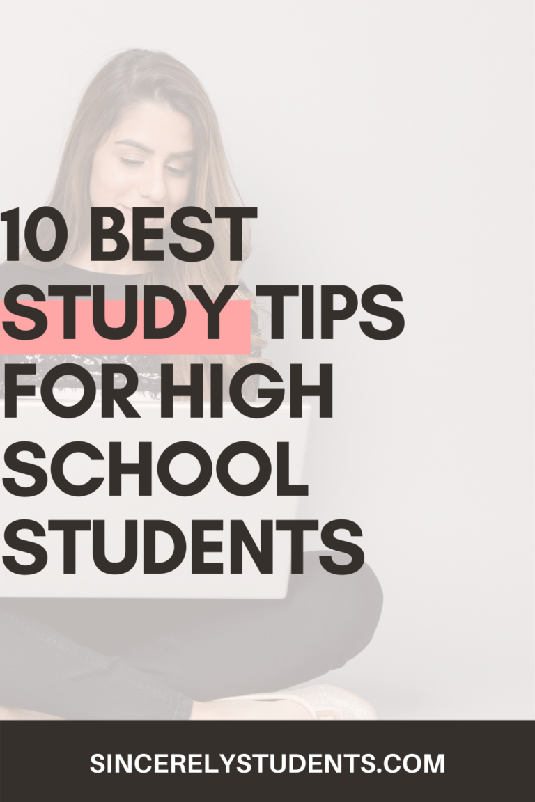 10 best study tips for high school students! Want to learn how to properly study to ace high school classes? Check out these 10 top study tips now!