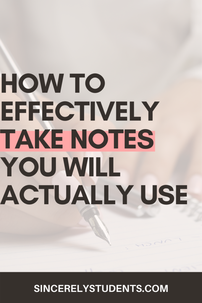 How to take notes from the textbook that you'll actually use!