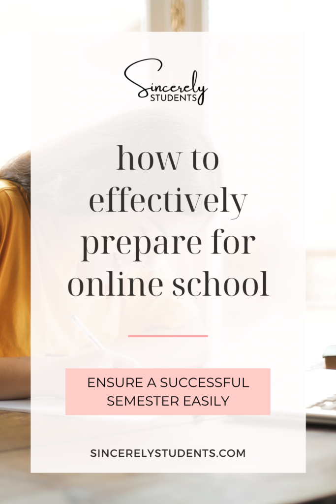 how to effectively prepare for online school
