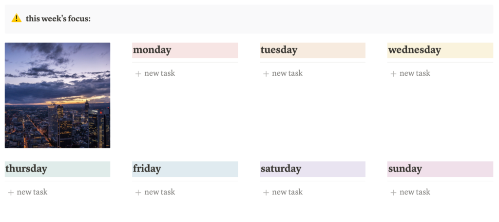 Use Notion to make daily to-do lists!