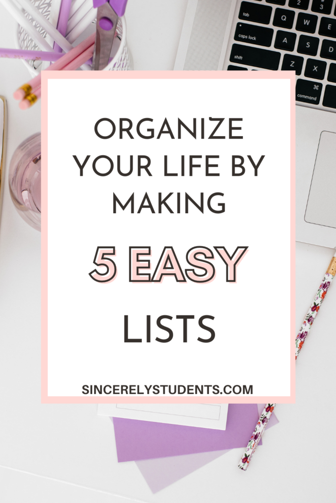How to organize your life by making lists